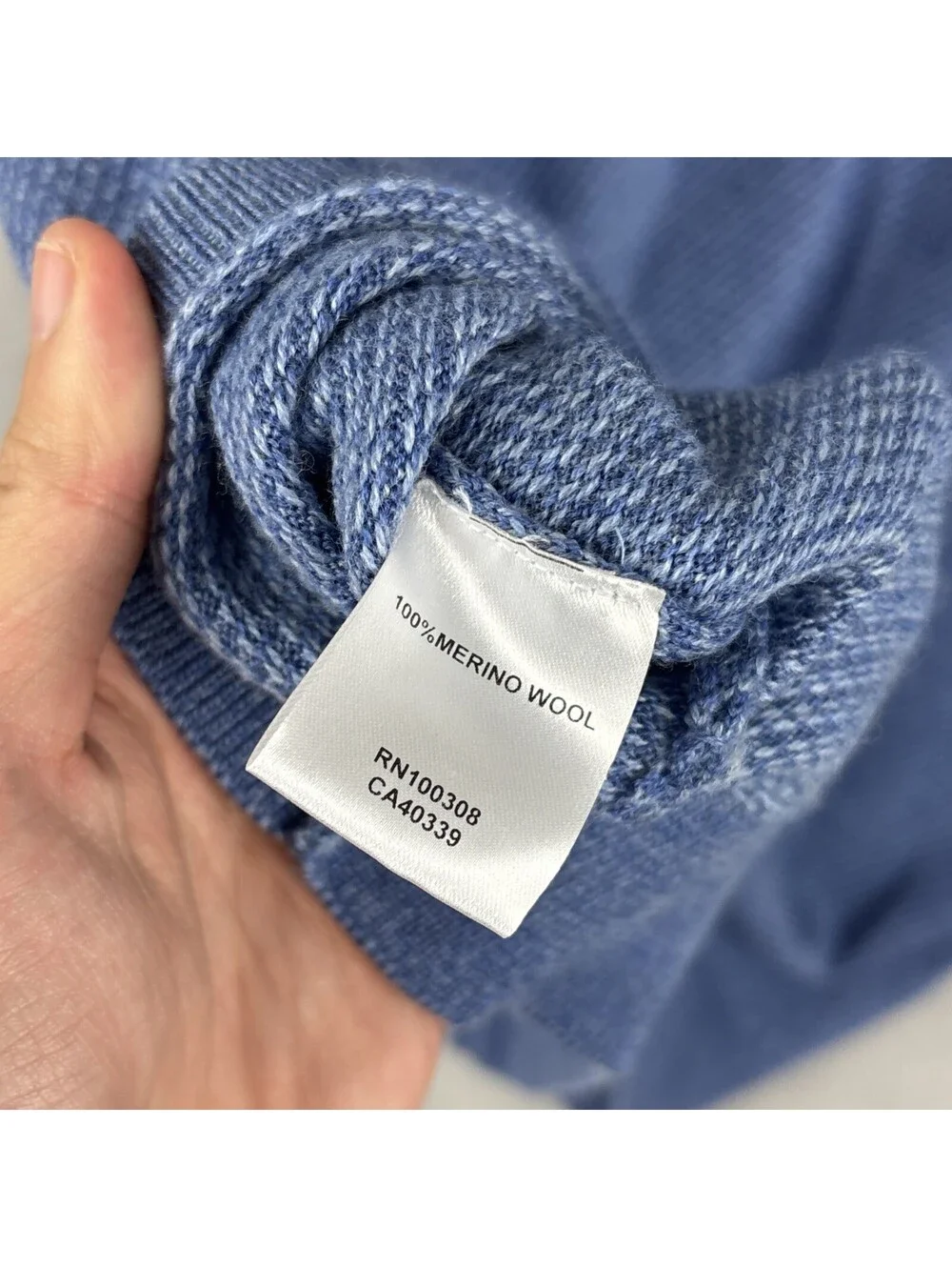 Peter Millar Crown Crafted Merino Wool Quarter Zip Sweater XL Blue Excursionist